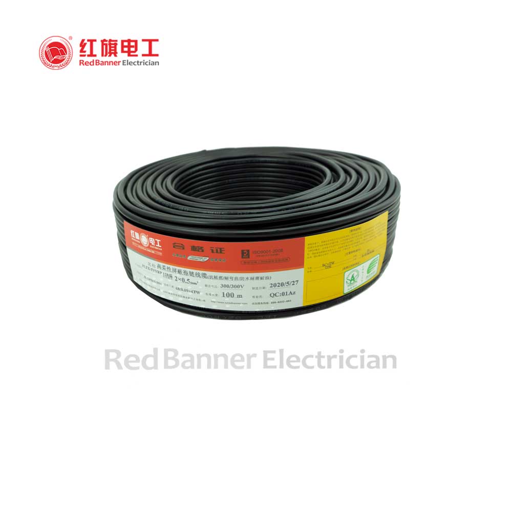 FLEX-TVVRP Flexible Drag Chain Cable (Shielded),FLEX_TVVRP,Flexible Cable,Drag Chain Cable,Robot Cable,Shielded Cable,Red Banner Electrician