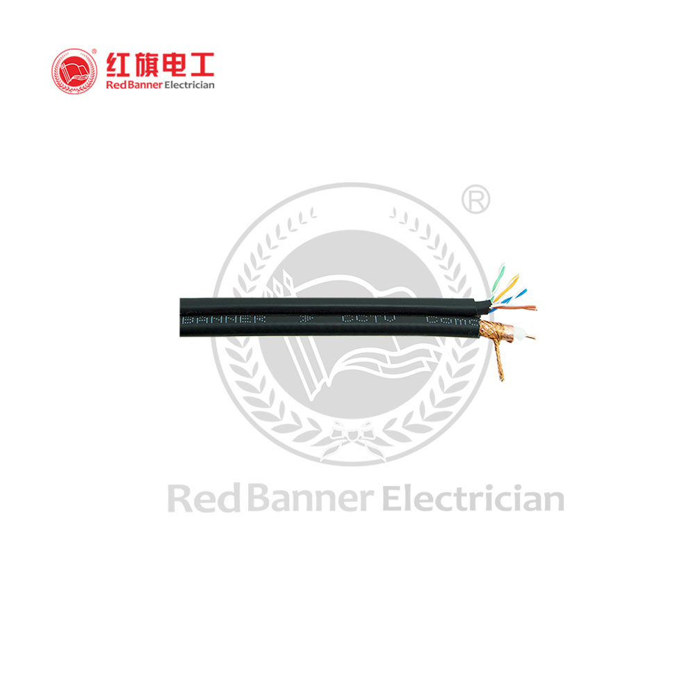 Coaxial+UTP Composite Cable,RG59,RG6,RG174,CCTV,CCTV Cable,Network Cable,Cat 5,Cat 5e,Cat 6,Cat 6a,Cat 7,Red Banner Electrician