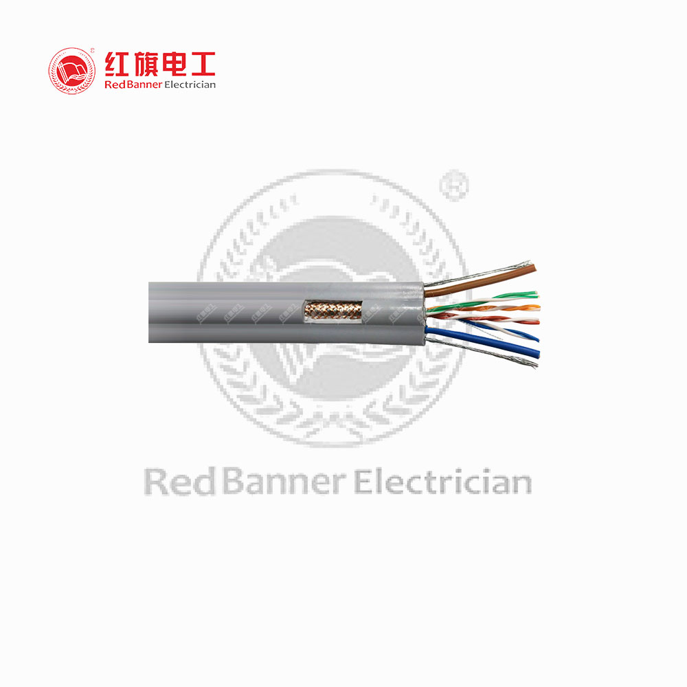 CCTV Cable for Elevator (Network+2C),T_SFTP,Elevator Cable,Network Cable,Cat 5,Cat 5e,Cat 6,Cat 6a,Cat 7,Red Banner Electrician