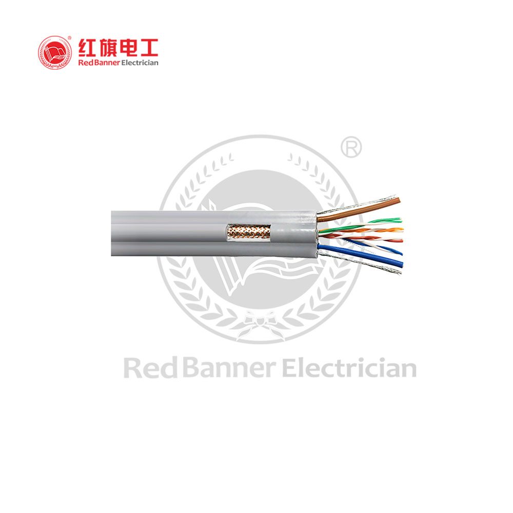 CCTV Cable for Elevator (Network+2C),T_SFTP,Elevator Cable,Network Cable,Cat 5,Cat 5e,Cat 6,Cat 6a,Cat 7,Red Banner Electrician